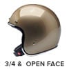 3/4 & Open Face Helmets